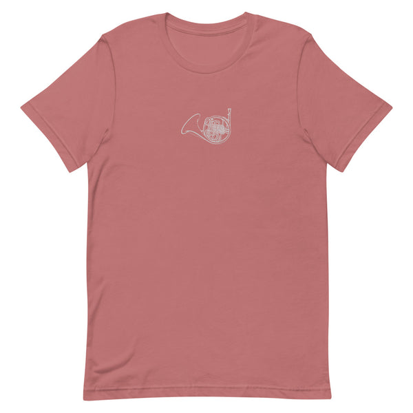 French Horn Embroidered Short-Sleeve Unisex T-Shirt