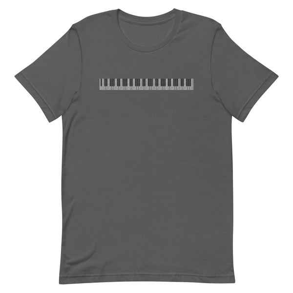 ICIH2P - Piano Keyboard Tiny Text Pattern Unisex Short Sleeve T-Shirt