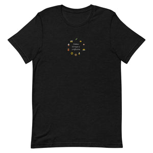 Life Begins at Confection - Embroidered Short-Sleeve Unisex T-Shirt