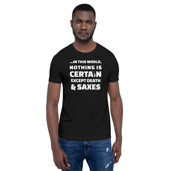 Death and Saxes (Tenor) - Short-Sleeve Unisex T-Shirt