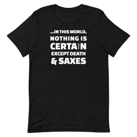 Death and Saxes (Baritone) - Short-Sleeve Unisex T-Shirt