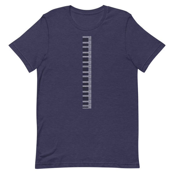 ICIH2P - Piano Keyboard Tiny Text Pattern Unisex Short Sleeve T-Shirt