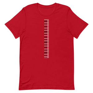 ICIH2P - Piano Keyboard Tiny Text Pattern Unisex Short Sleeve T-Shirt