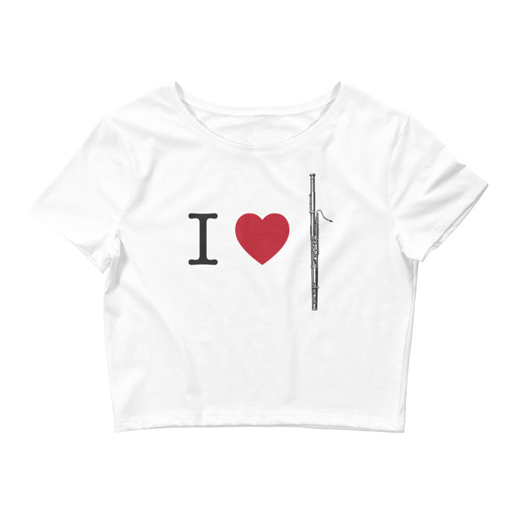 I Love French Horn - Women’s Crop Tee