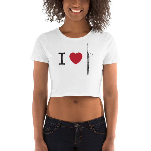 I Love French Horn - Women’s Crop Tee