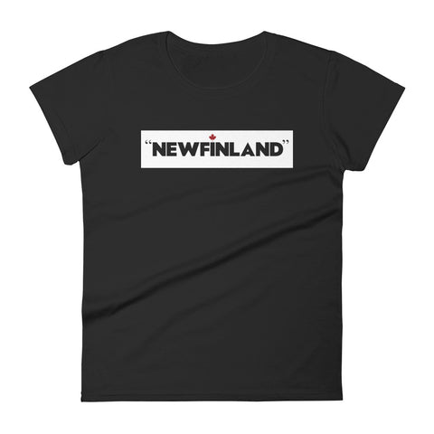 Newfinland - Women's Short Sleeve T-shirt (Maple Leaf Back)