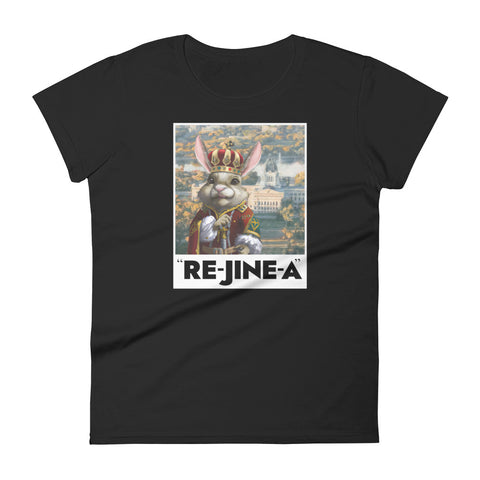 The Jackrabbit King of Re-jine-a - Women's Short Sleeve T-shirt