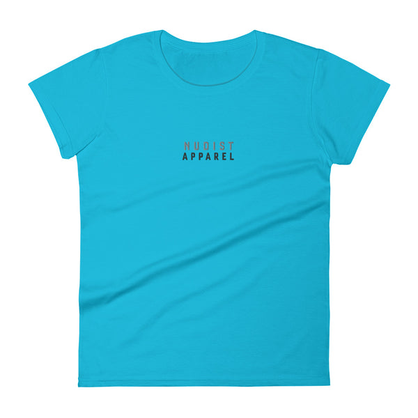 Nudist Apparel - Women's Embroidered Short Sleeve T-shirt