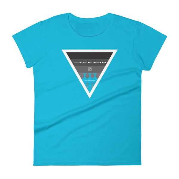 ICIH2P - Brass Valves - Grayscale Triangle - Women's Short Sleeve T-shirt