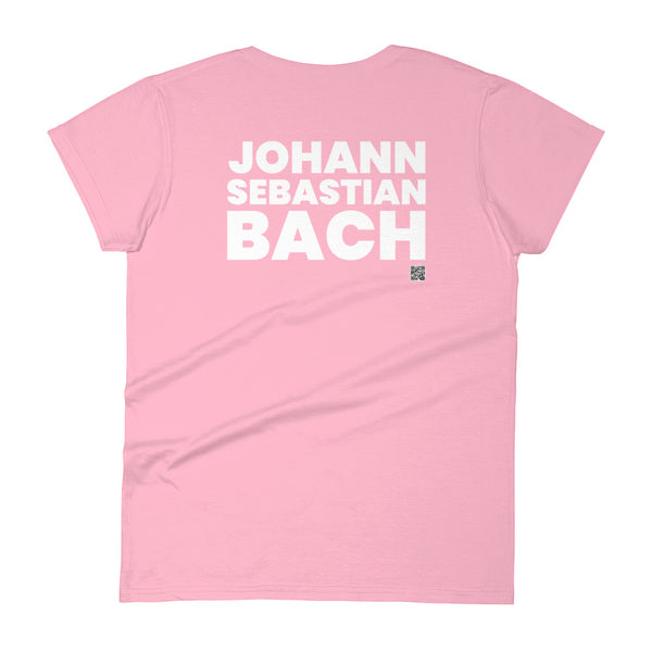 Johann Sebastian Bach - Tiny Text Portrait - Women's short sleeve t-shirt