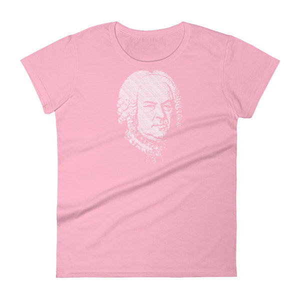 Johann Sebastian Bach - Tiny Text Portrait - Women's short sleeve t-shirt