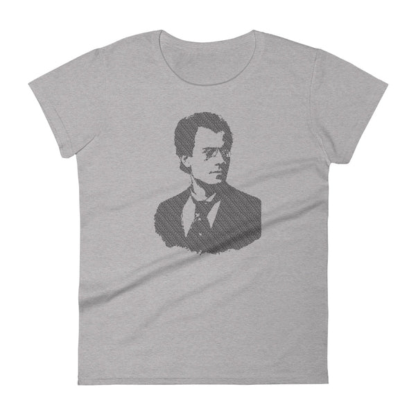 Gustav Mahler - Tiny Text Portrait - Women's Short Sleeve T-shirt