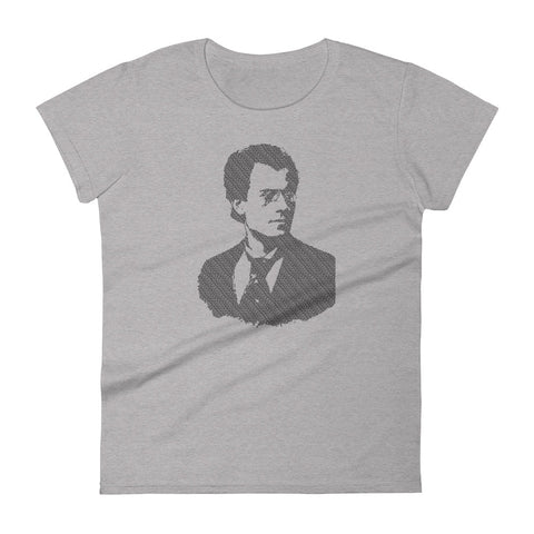 Gustav Mahler - Tiny Text Portrait - Women's Short Sleeve T-shirt