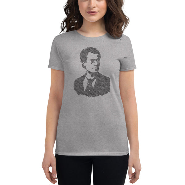 Gustav Mahler - Tiny Text Portrait - Women's Short Sleeve T-shirt