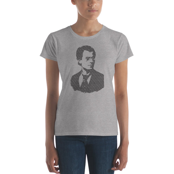 Gustav Mahler - Tiny Text Portrait - Women's Short Sleeve T-shirt