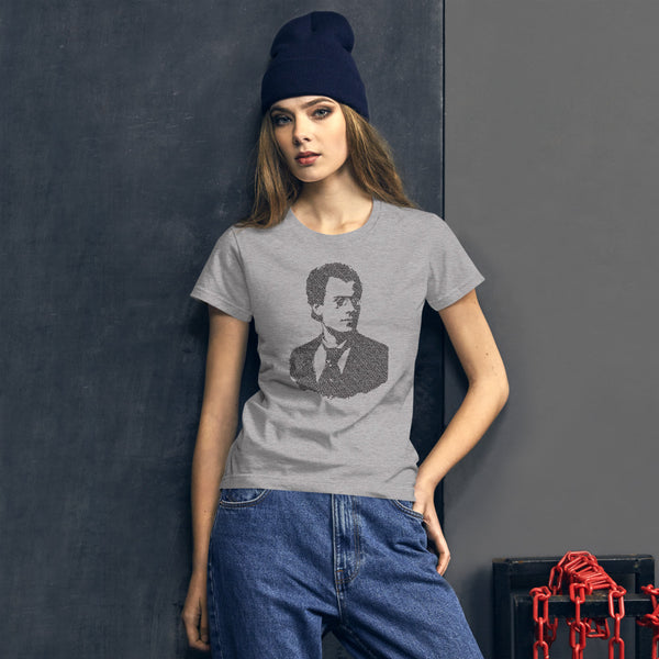 Gustav Mahler - Tiny Text Portrait - Women's Short Sleeve T-shirt