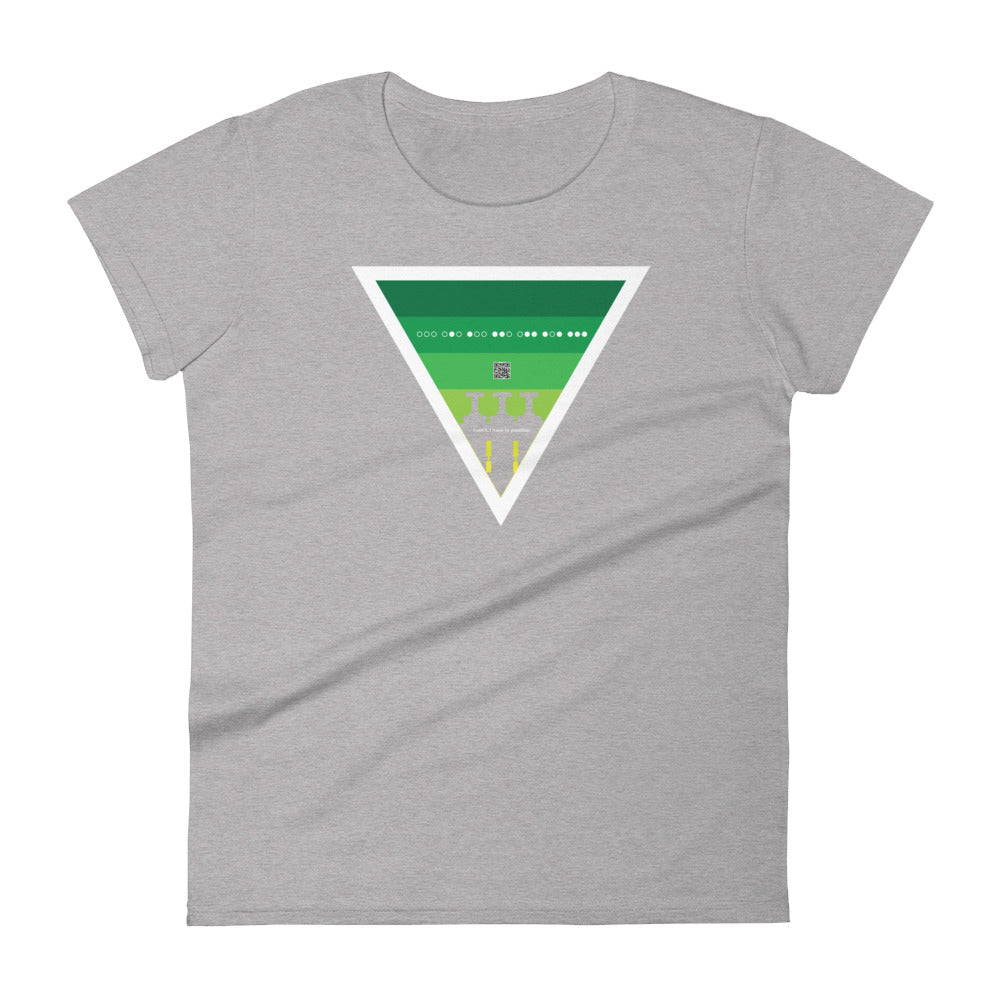 ICIH2P - Brass Valves - Green Triangle - Women's Short Sleeve T-shirt