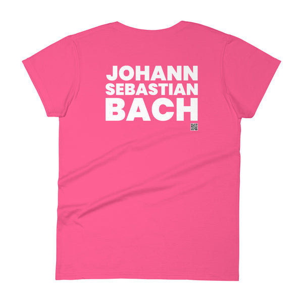 Johann Sebastian Bach - Tiny Text Portrait - Women's short sleeve t-shirt