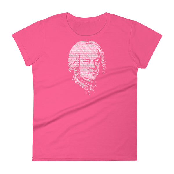 Johann Sebastian Bach - Tiny Text Portrait - Women's short sleeve t-shirt