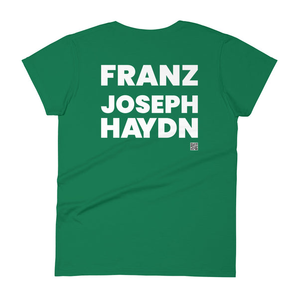 Franz Joseph Haydn - Tiny Text Portrait - Women's Short Sleeve T-shirt
