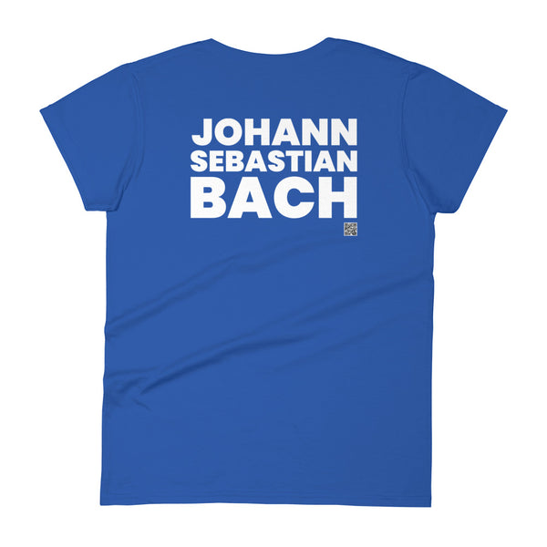 Johann Sebastian Bach - Tiny Text Portrait - Women's short sleeve t-shirt