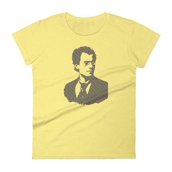 Gustav Mahler - Tiny Text Portrait - Women's Short Sleeve T-shirt