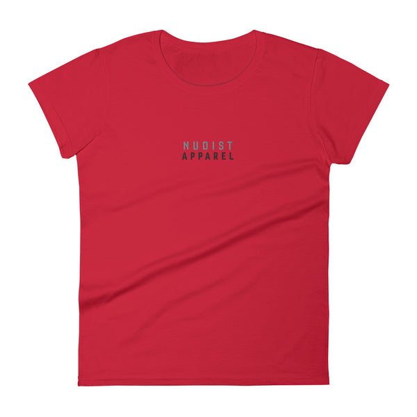 Nudist Apparel - Women's Embroidered Short Sleeve T-shirt