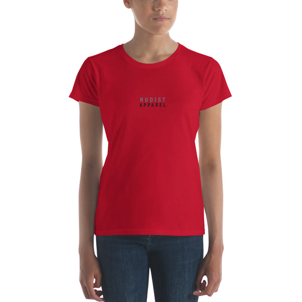 Nudist Apparel - Women's Embroidered Short Sleeve T-shirt