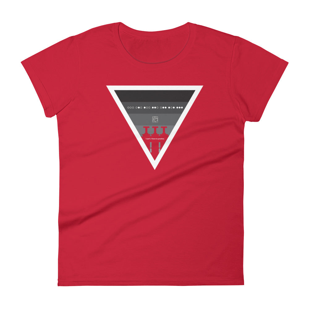 ICIH2P - Brass Valves - Grayscale Triangle - Women's Short Sleeve T-shirt