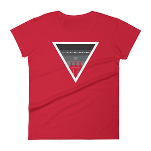ICIH2P - Brass Valves - Grayscale Triangle - Women's Short Sleeve T-shirt